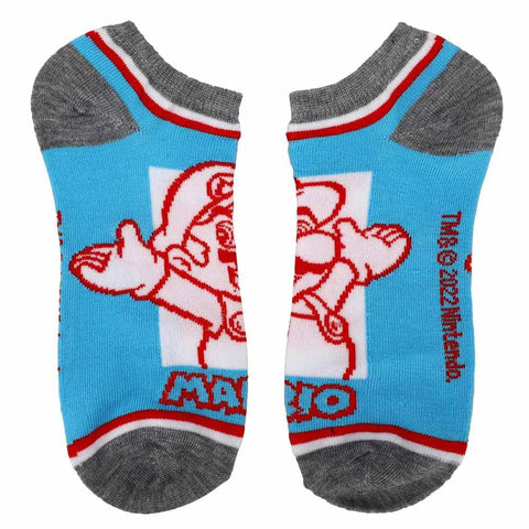 Super Mario - Mixed Icons Ankle Socks (5 Pairs) - Bioworld
