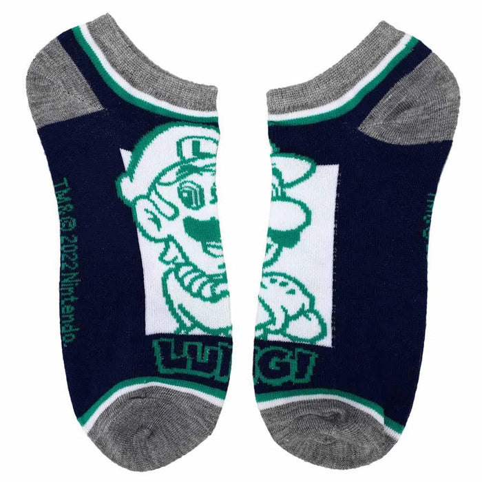 Super Mario - Mixed Icons Ankle Socks (5 Pairs) - Bioworld