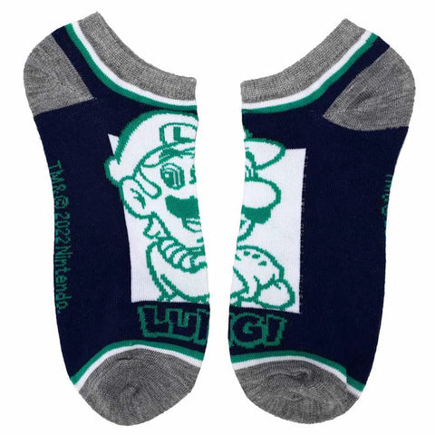 Super Mario - Mixed Icons Ankle Socks (5 Pairs) - Bioworld