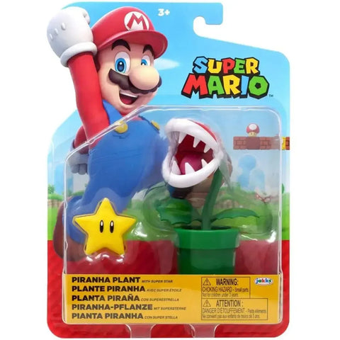 Super Mario - Piranha Plant with Super Star Action Figure (4