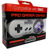 Super Nintendo - Gray Wired Controller (10' Cable, Precision D-Pad) - Old Skool - Pro Gamer Series