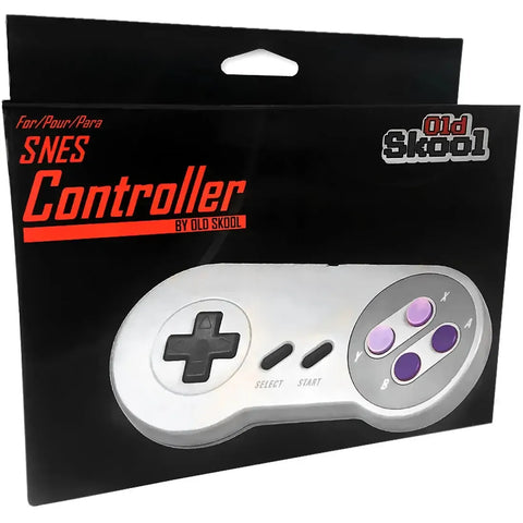 Super Nintendo [SNES] - Gray Wired Controller (6' Cable) - Old Skool