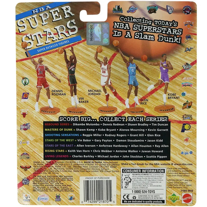 Super Stars [NBA: Miami Heat] - 1998/1999 Season Alonzo Mourning Figure - Mattel - NBA Court Collection Series