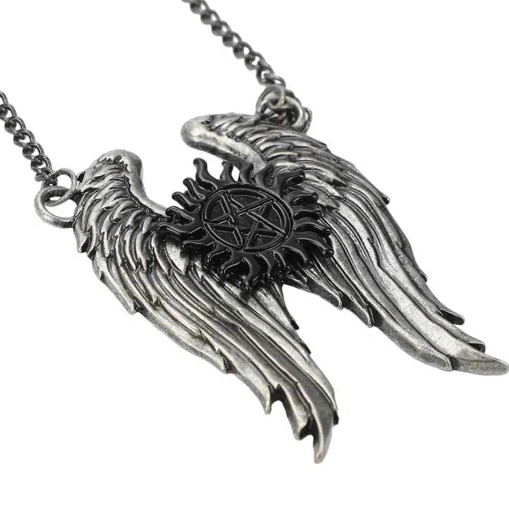 Supernatural - Join The Hunt Anti-Possesion Wings Necklace - Bioworld