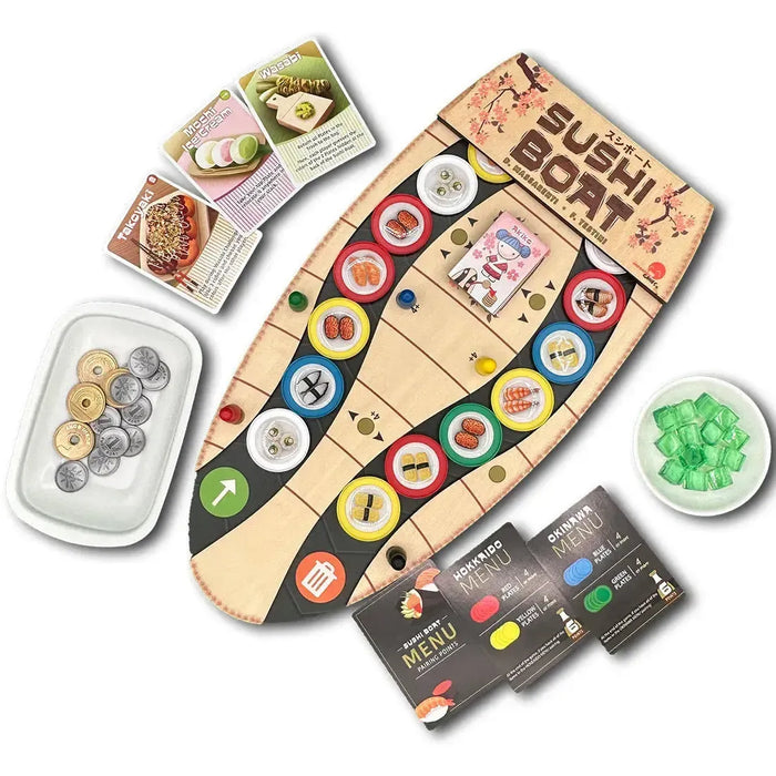 Sushi Boat - Party Food Anime Board Game for Family, Adults, and Children (2-5 Players, Ages 8+) - Japanime Games