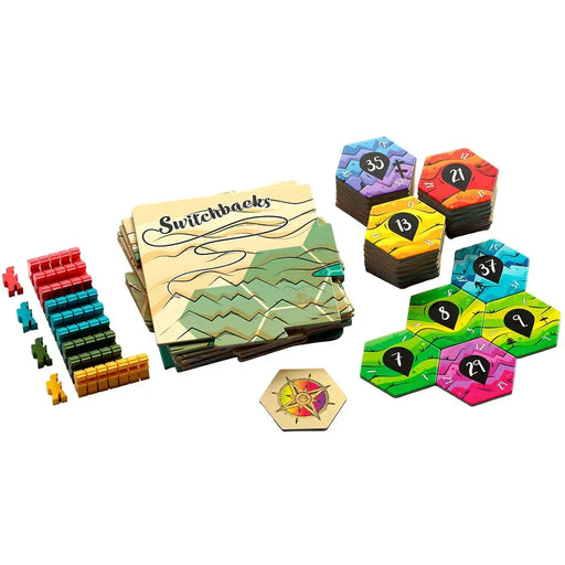 Switchbacks - Tile Placement Hiking Board Game for Family, Adults, and Children (2-4 Players, Ages 11+) - Allplay