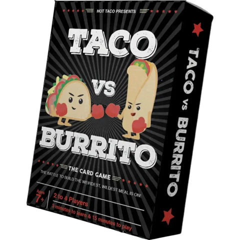 Taco vs Burrito - Party Food Card Game for Family, Adults and Children (2-4 Players, Ages 7+) - Hot Taco