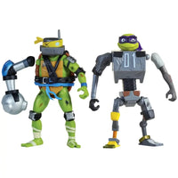 Tales Of The Teenage Mutant Ninja Turtles - Leonardo & Mechazoid Action Figure Set - Playmates Toys - Mutations: Mix 'N Match Series