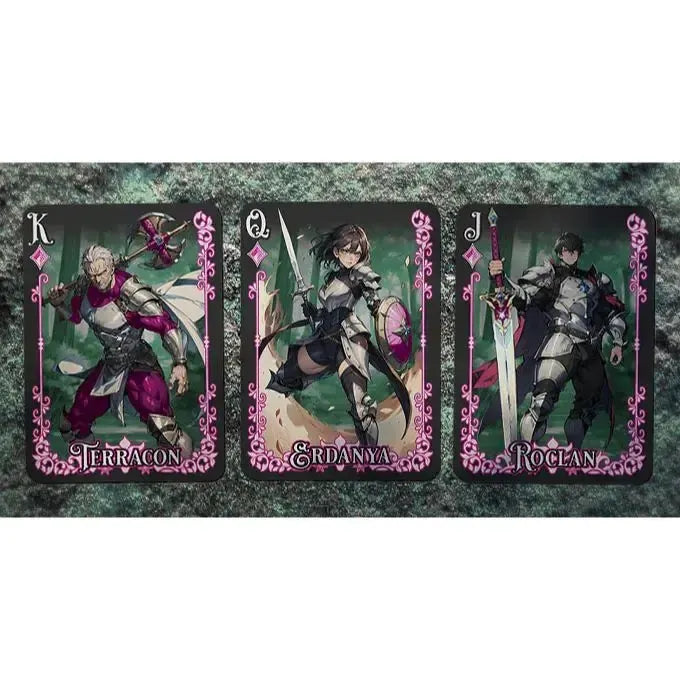 Tales of Gaia: Nightshade Edition - Premium Fantasy Elemental Playing Cards - Wonderland Workshop - KardecK Series