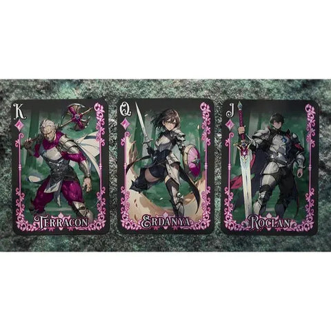 Tales of Gaia: Nightshade Edition - Premium Fantasy Elemental Playing Cards - Wonderland Workshop - KardecK Series