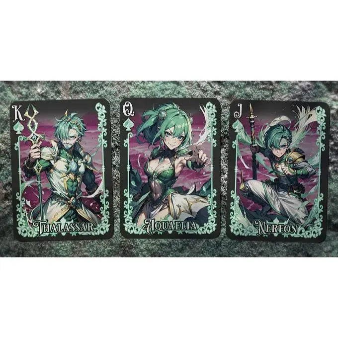 Tales of Gaia: Nightshade Edition - Premium Fantasy Elemental Playing Cards - Wonderland Workshop - KardecK Series