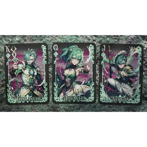 Tales of Gaia: Nightshade Edition - Premium Fantasy Elemental Playing Cards - Wonderland Workshop - KardecK Series