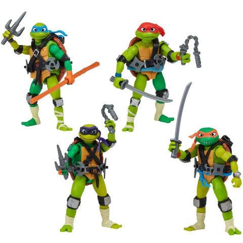 Tales of the Teenage Mutant Ninja Turtles - Mix ‘N Match Turtles 4-Pack Action Figure Set (Leonardo, Donatello, Michelangelo, Raphael) - Playmates Toys - (2024)