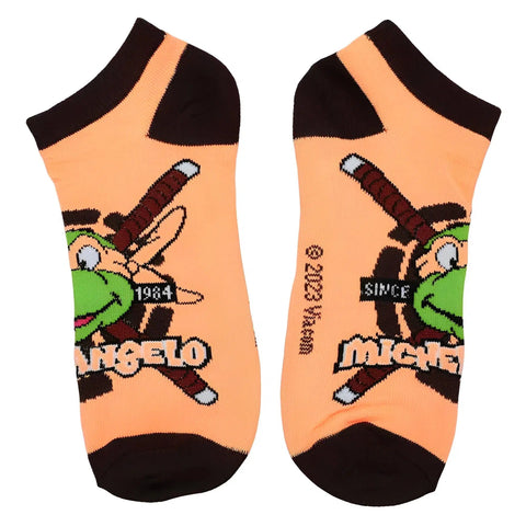 Teenage Mutant Ninja Turtles - 1984 Retro Turtles Ankle Socks Set (5 Pairs) - Bioworld