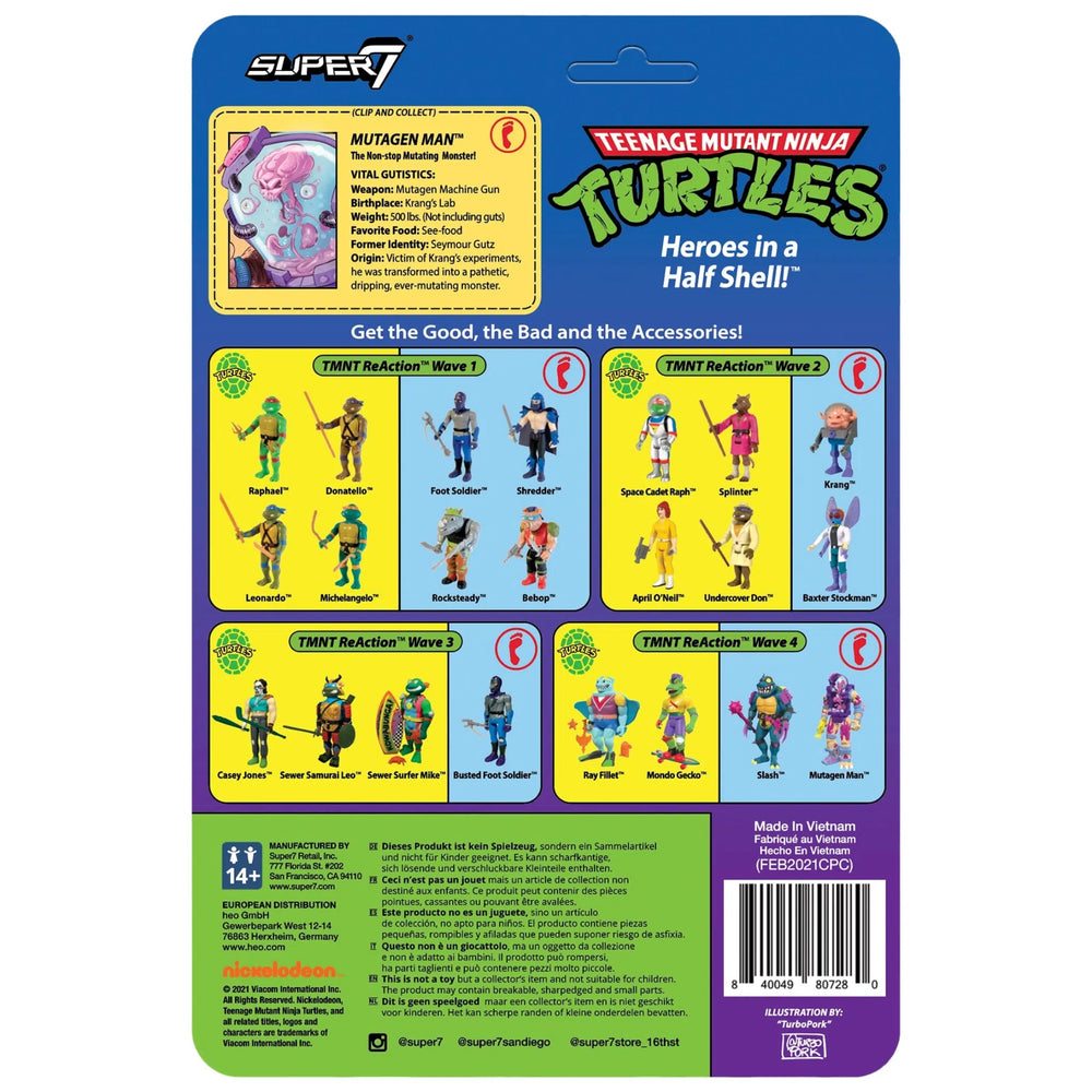 Teenage Mutant Ninja Turtles - Mutagen Man Action Figure - Super7 - ReAction Figures Series, Wave 4