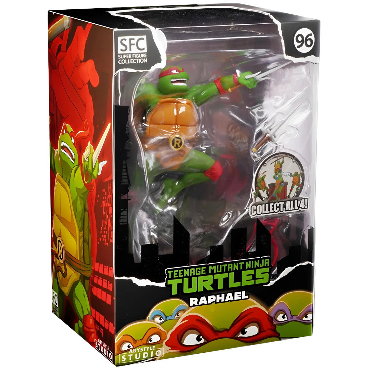 ABYstyle Studio Ninja Turtles Figur – Leonardo, 21 Cm Hoch, 1:10 PVC-Figur, Detailgetreues Design Aus Der SFC-Serie, Für Sammler & Fans