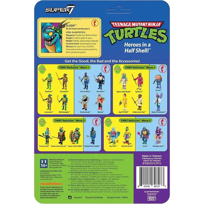 Teenage Mutant Ninja Turtles - Slash Action Figure (3.75") - Super7 - ReAction Figures Series