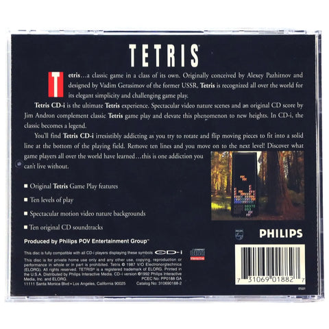 Tetris - Puzzle Arcade Video Game (1 Player) - Philips CD-i - (1992)