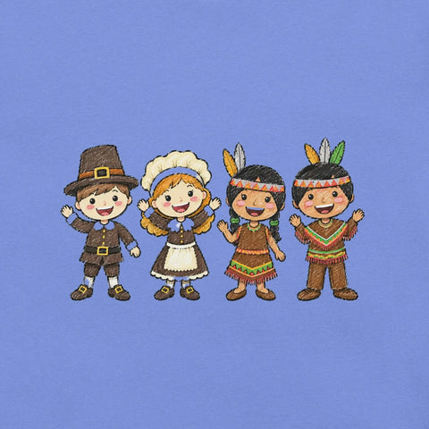 Thanksgiving Gathering T-Shirt - Cute Pilgrim Harvest Graphic Tee - Image 10