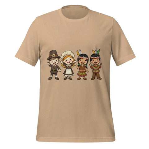Thanksgiving Gathering T-Shirt - Cute Pilgrim Harvest Graphic Tee - Image 13