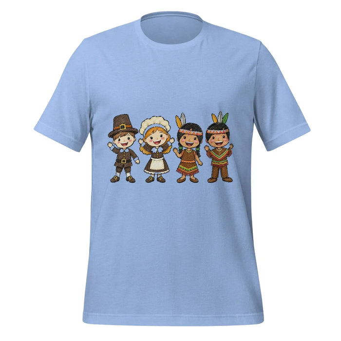 Thanksgiving Gathering T-Shirt - Cute Pilgrim Harvest Graphic Tee