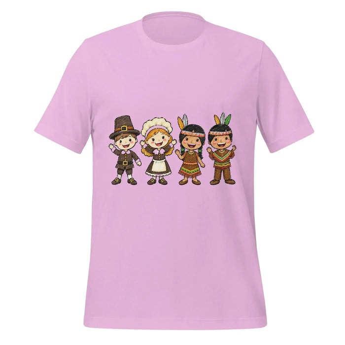 Thanksgiving Gathering T-Shirt - Cute Pilgrim Harvest Graphic Tee