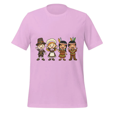 Thanksgiving Gathering T-Shirt - Cute Pilgrim Harvest Graphic Tee - Image 21