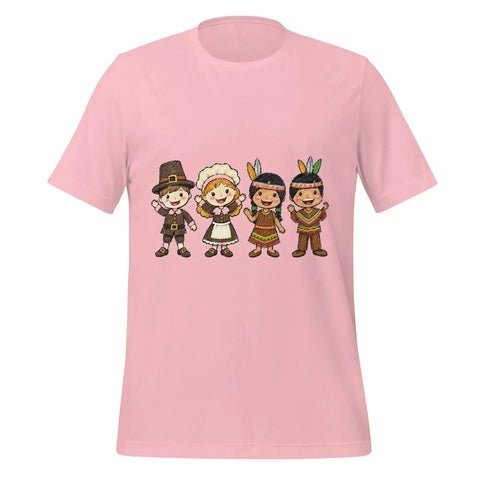 Thanksgiving Gathering T-Shirt - Cute Pilgrim Harvest Graphic Tee - Image 25