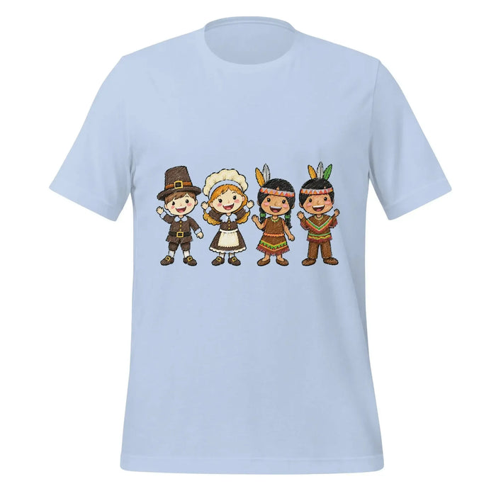 Thanksgiving Gathering T-Shirt - Cute Pilgrim Harvest Graphic Tee