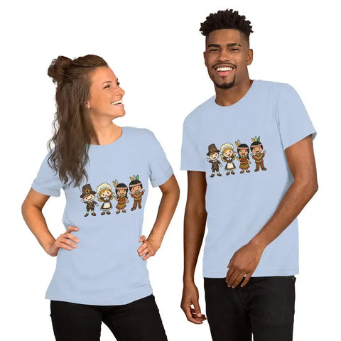 Thanksgiving Gathering T-Shirt - Cute Pilgrim Harvest Graphic Tee - Image 36