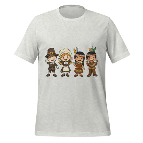 Thanksgiving Gathering T-Shirt - Cute Pilgrim Harvest Graphic Tee - Image 41