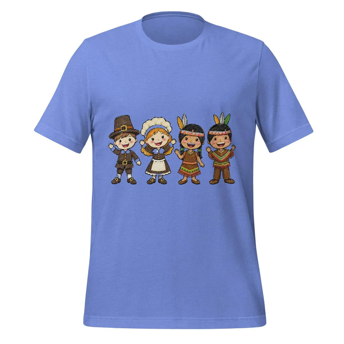 Thanksgiving Gathering T-Shirt - Cute Pilgrim Harvest Graphic Tee