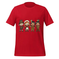 Thanksgiving Gathering T-Shirt - Cute Pilgrim Harvest Graphic Tee