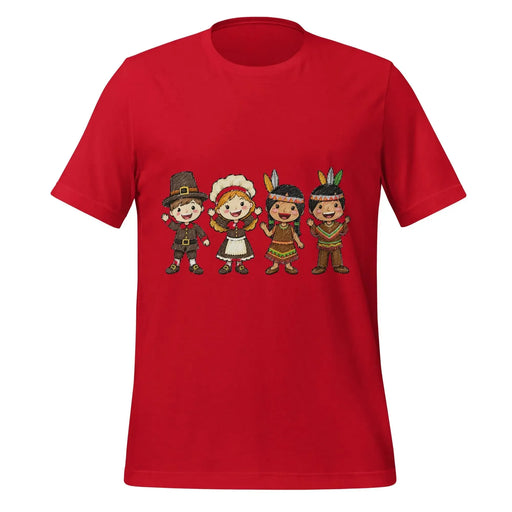 Thanksgiving Gathering T-Shirt - Cute Pilgrim Harvest Graphic Tee