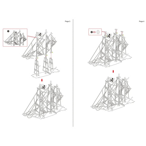 The Black Pearl Pirate Ship Figure Model Kit (Steel, Easy Difficulty) - Fascinations - Metal Earth Series - (2023) - Image 10