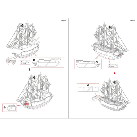 The Black Pearl Pirate Ship Figure Model Kit (Steel, Easy Difficulty) - Fascinations - Metal Earth Series - (2023) - Image 11