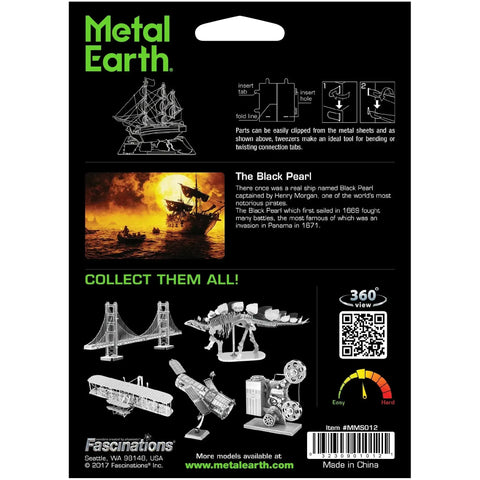 The Black Pearl Pirate Ship Figure Model Kit (Steel, Easy Difficulty) - Fascinations - Metal Earth Series - (2023) - Image 3