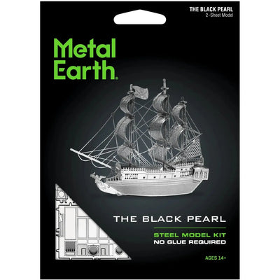 The Black Pearl Pirate Ship Figure Model Kit (Steel, Easy Difficulty) - Fascinations - Metal Earth Series - (2023)