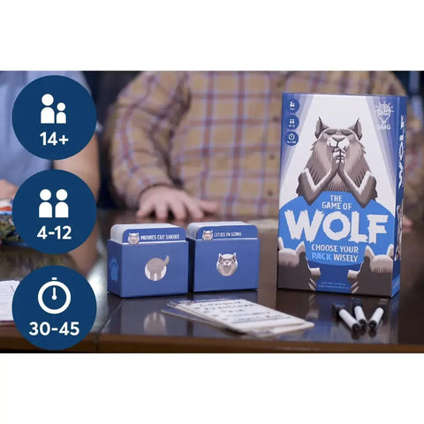 The Game of Wolf - Trivia General Knowledge Card Game for Family, Adults, and Children (4-12 Player, Ages 14+) - Gray Matters Games