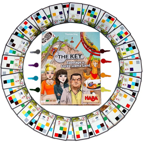 The Key: Sabotage at Lucky Llama Land - Puzzle Mystery Board Game for Family, Adults, and Children (1-4 Players, Ages 8+) - HABA