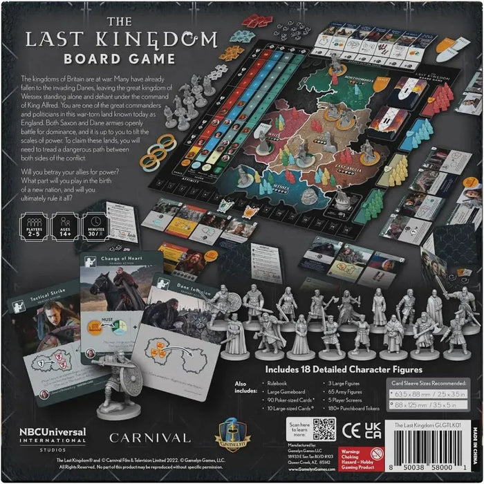 The Last Kingdom - Strategy War Board Game for Family, and Adults (2-5 Players, Ages 14+) - Gamelyn Games