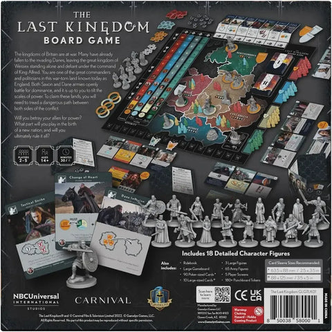 The Last Kingdom - Strategy War Board Game for Family, and Adults (2-5 Players, Ages 14+) - Gamelyn Games