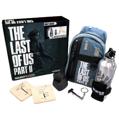 The Last of Us Part II - Collector's Gift Box Set - Culturefly - Backpack, Water Bottle, Bottle Opener Keychain, Wooden Coasters