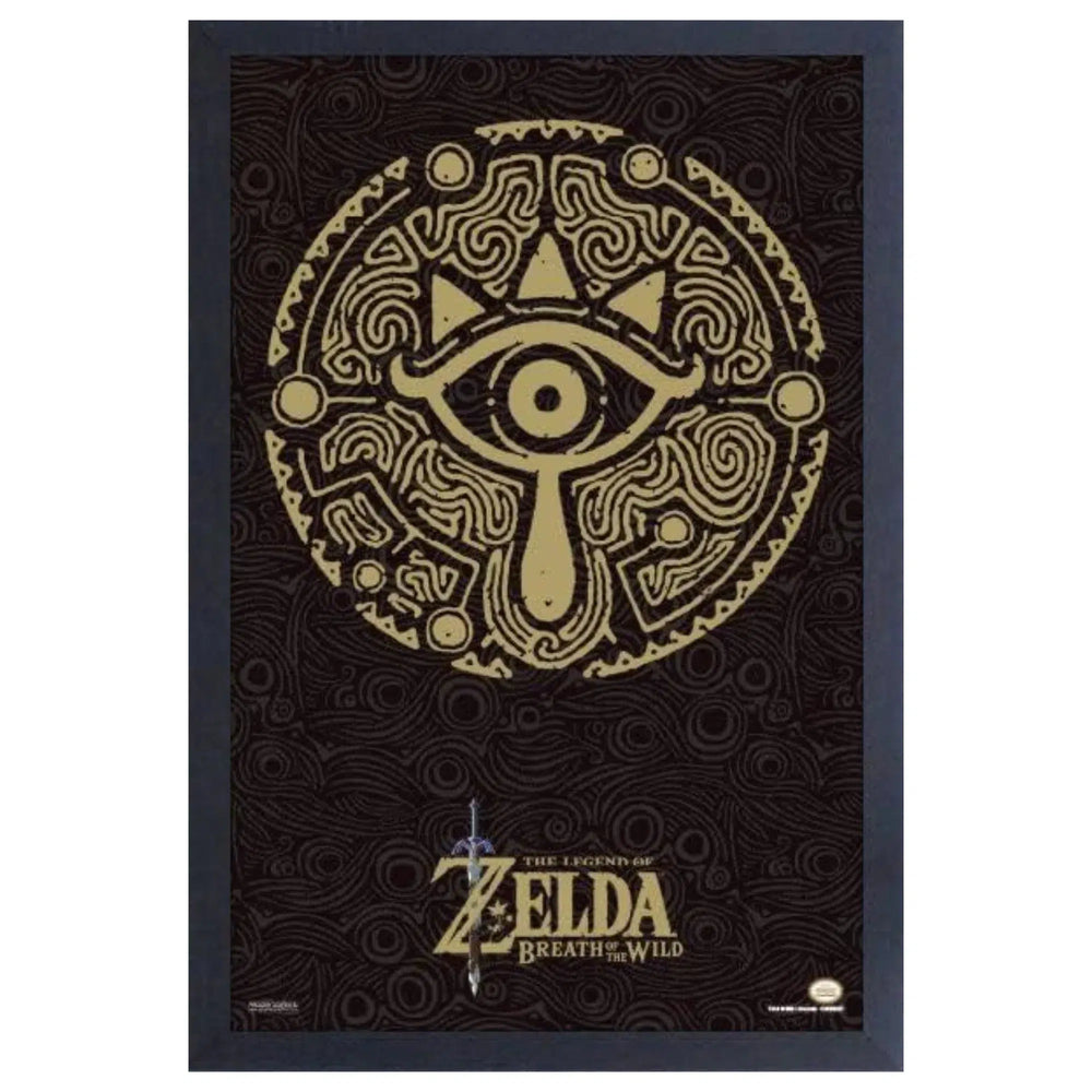 The Legend of Zelda: Breath of the WIld - Sheikah Eye Framed Poster (Gel Coat, 12.25"x18.25") - Pyramid America