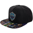 The Legend of Zelda - Characters & Hylian Shield Snapback Hat (Sublimated, Flat Bill) - Bioworld