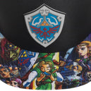 The Legend of Zelda - Characters & Hylian Shield Snapback Hat (Sublimated, Flat Bill) - Bioworld