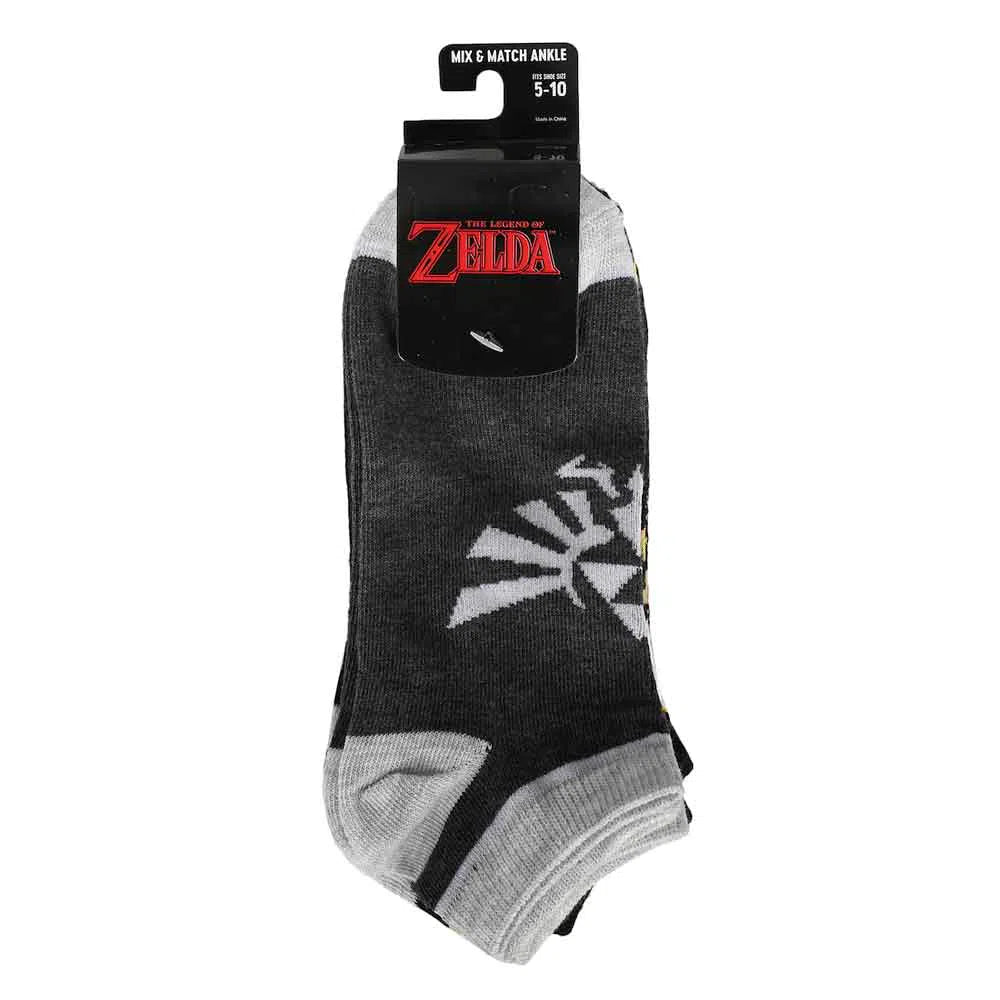 The Legend of Zelda - Hyrule Crest Ankle Socks - Bioworld - 5 Pairs