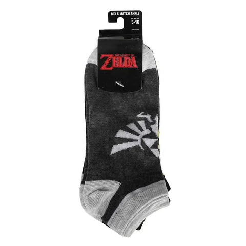 The Legend of Zelda - Hyrule Crest Ankle Socks - Bioworld - 5 Pairs