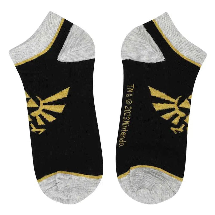 The Legend of Zelda - Hyrule Crest Ankle Socks - Bioworld - 5 Pairs
