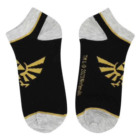 The Legend of Zelda - Hyrule Crest Ankle Socks - Bioworld - 5 Pairs